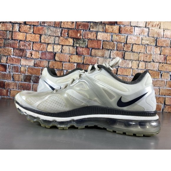 Nike Air Max 487982-100 Men’s Athletic Running Sneakers Sizz 11.5. White/Silver - Picture 7 of 9